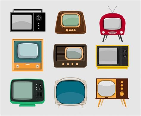 Set Of Old Televisions — Stock Vector © Mrvvv 40510309