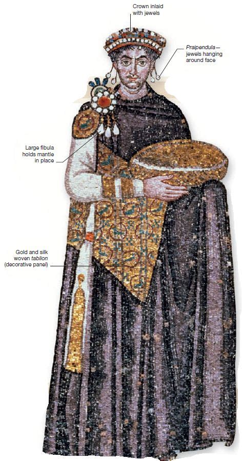 Imperial Purple Emperor Justinian Wears A Long Mantle Colored From