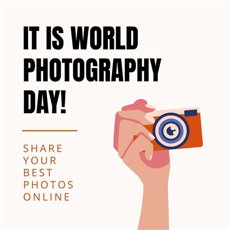 World Photography Day Greeting Card Vector In Illustrator Psd Png