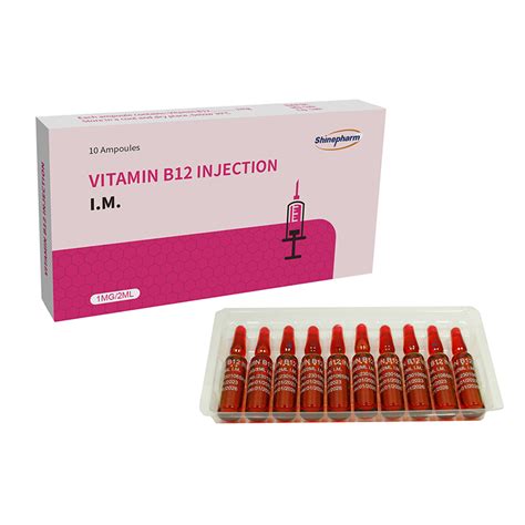 Vitamins And Minerals Deficiency Drug Vitamin B12 Injection 1mg2ml