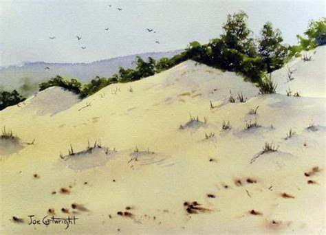 Finished Watercolor Sand Dunes Painting How To Watercolour