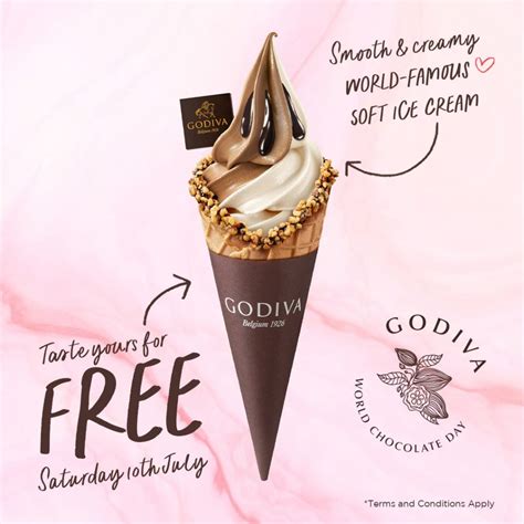 DEAL Godiva Free Soft Serve Ice Cream 11am 3pm 10 July 2021