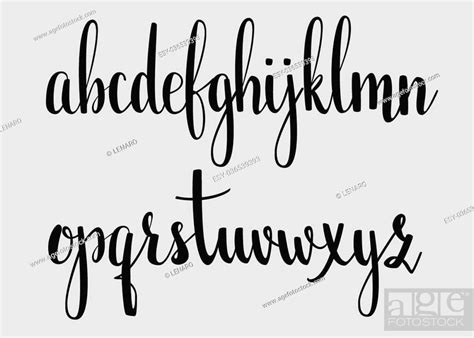 Handwritten Brush Style Modern Calligraphy Cursive Font Stock Vector
