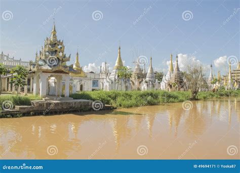Floating Villages Of Inle Lake Burma Myanmar Stock Image Image Of