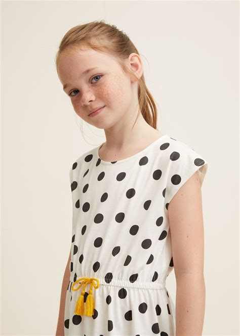 Printed Bow Dress Girls Dress With Bow Fashion Mango Fashion