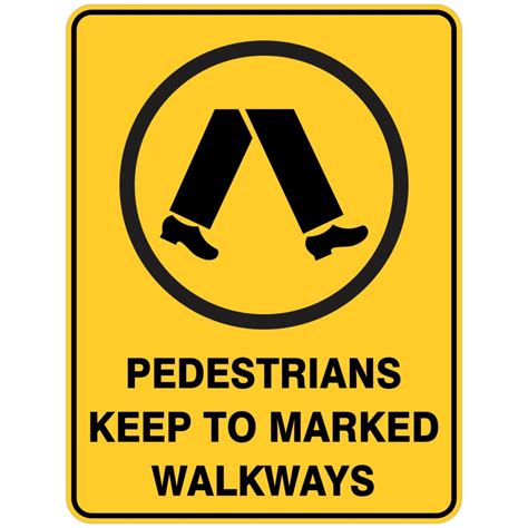 Pedestrians Keep To Marked Walkways Buy Now Discount Safety Signs