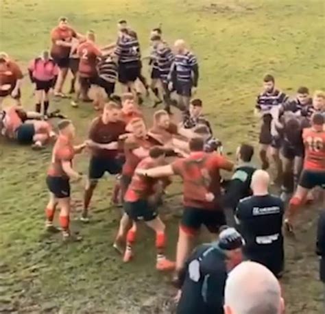 Mass Brawl Between Rival Rugby Teams Sees Four Players Sent Off As Officials Launch