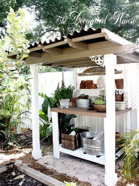 The Decorated House ~ Potting Bench ~ Garden Shed