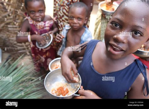 Happy African Kids Eating