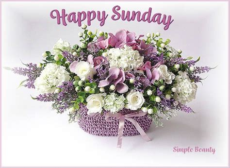 Happy Sunday Basket Flower Arrangements Sympathy Arrangements Silk