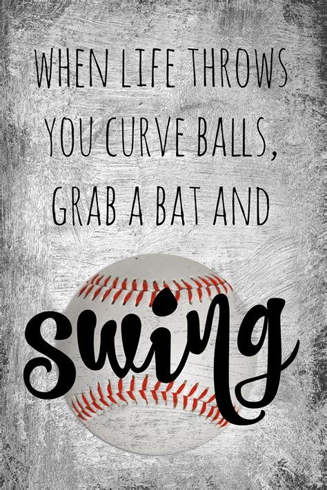 When Life Throws You Curveballs Digital File For Posters Etsy Uk