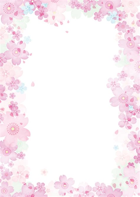 桜のフレーム枠飾り枠水彩風無料イラスト83120 素材good フラワーカード 花 イラスト 無料 フレーム イラスト 無料