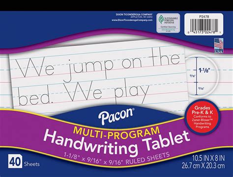 Multi Program Handwriting Tablet Pacon Creative Products
