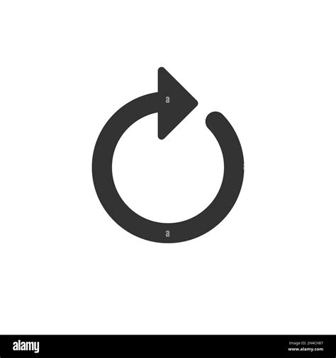 Refresh Icon Backup Symbol Arrow Web Update Sign Stock Vector
