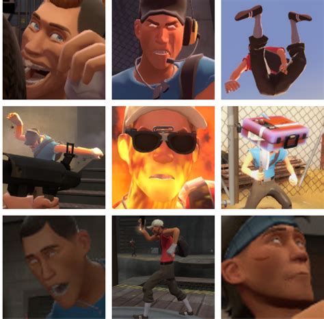 The Many Faces Of Scout Team Fortress 2 Team Fortess 2 Team
