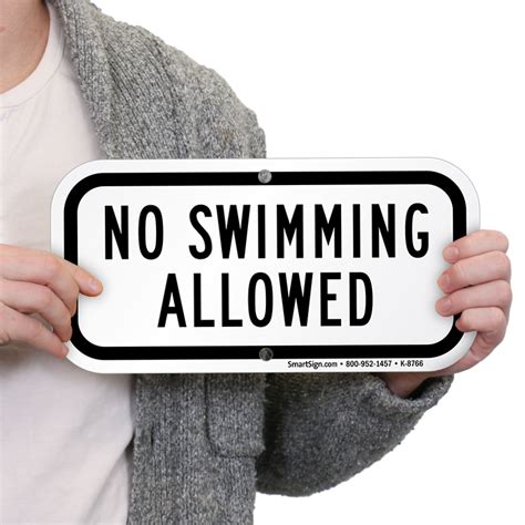No Swimming Allowed Sign Sku K 8766