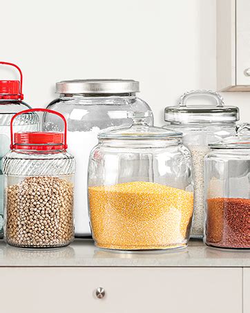 Amazon Com Daitouge Large Storage Glass Jars With Metal Lids 5 5