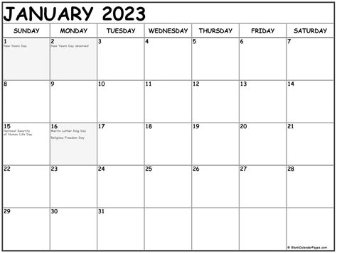 2023 Calendar With Us Holidays Printable
