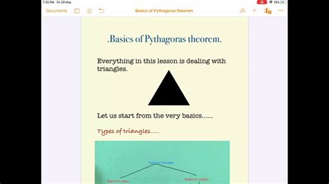 Mathematics 2 Std 10basics Of Pythagoras Theorem Part 1 Types Of
