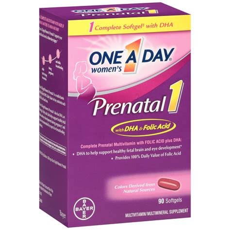 One A Day® Women S Prenatal 1 With Dha And Folic Acid Softgels 90 Ct Box