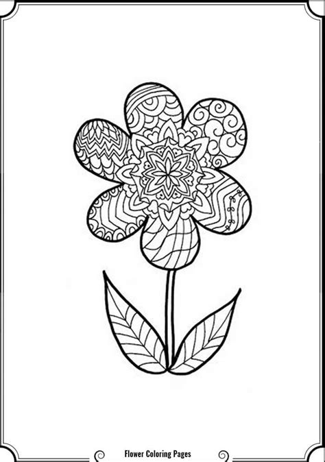 Polish your personal project or design with these watercolor flowers. Intricate Flower Coloring Pages - Coloring Home