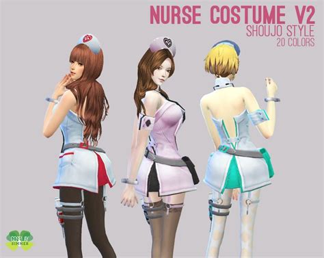 Nurse Costume V2 For The Sims 4 By Cosplay Simmer Sims 4 Sims Nurse