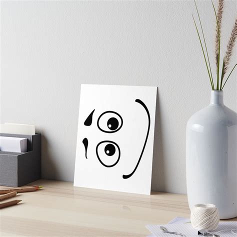 Sideways Smiley Face Art Board Print For Sale By Coots89 Redbubble