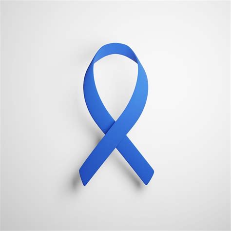 Premium Psd Colon Cancer Blue Ribbon