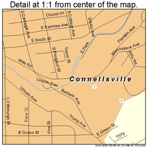 Connellsville Pennsylvania Street Map 4215776