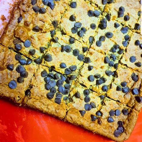 Vegan Flourless Chocolate Chips Chickpea Blondies A Slice Of Kate