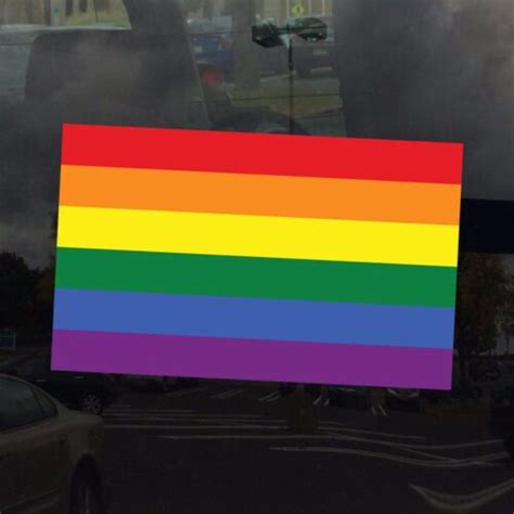 pride flag gay lesbian bisexual transgender lgbt 6 inch wide vinyl decal ebay