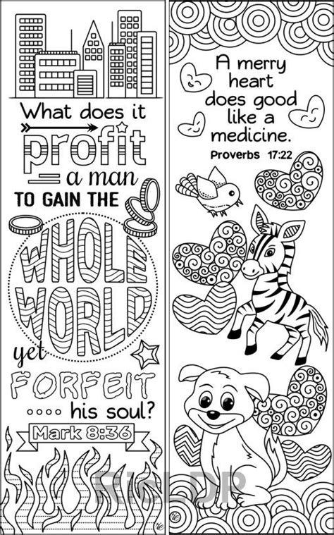 With also you can also visit our insect coloring pages gallery, if you prefer more little species. Set of 8 Bible Coloring Bookmarks - Cute Christian Markers ...