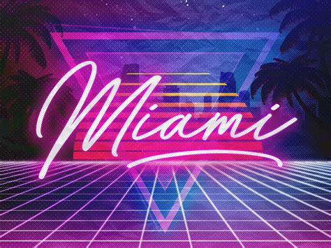 Miami Vice Neon Lights Miami Art Deco Miami Vice Theme Miami Art