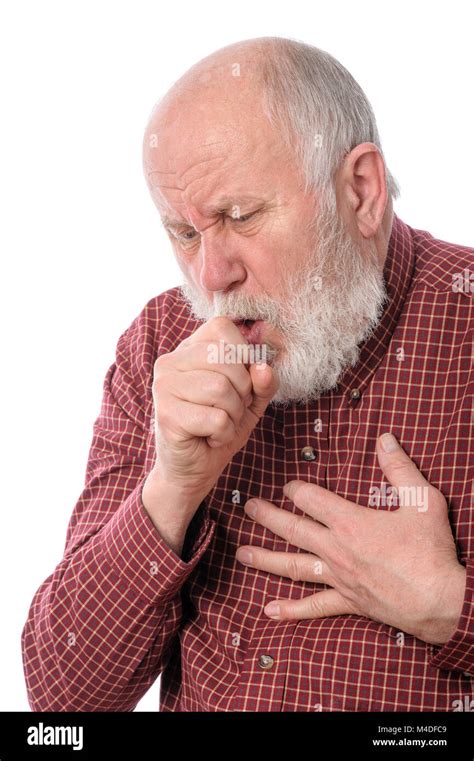 Old Man Coughing High Resolution Stock Photography And Images Alamy