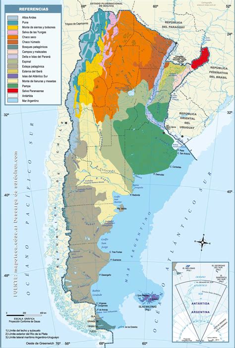 Best Argentina Map Political Physical And Thematic El Sur Del Sur