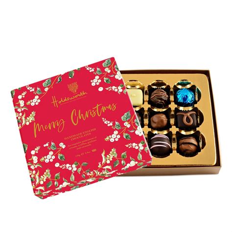 Holdsworth Chocolates Merry Christmas Box Denstone Hall Farm Shop