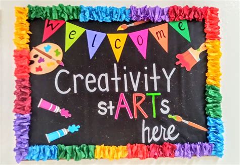Back To School Art Room Bulletin Board Creativity Starts Here Art
