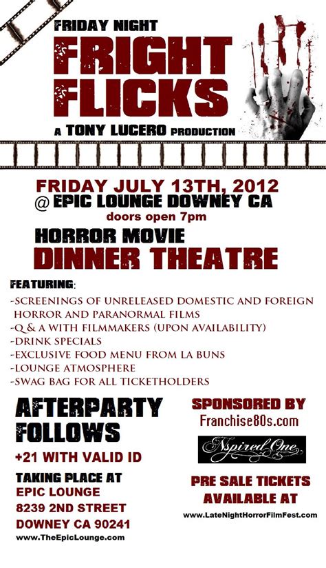 Friday Night Fright Flicks July 13 Downey Arts Coalition