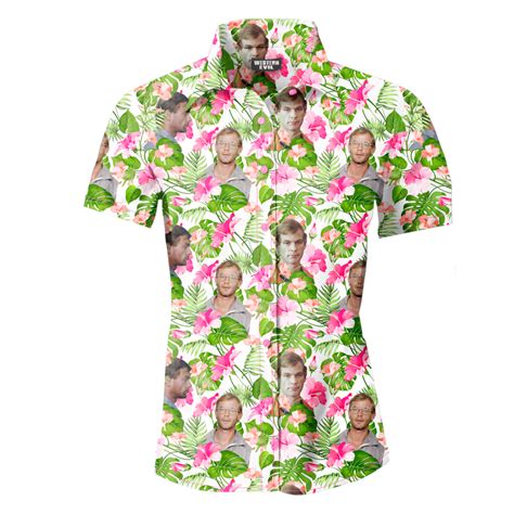 Jeffrey Dahmer Floral Button Up Shirt Westernevil