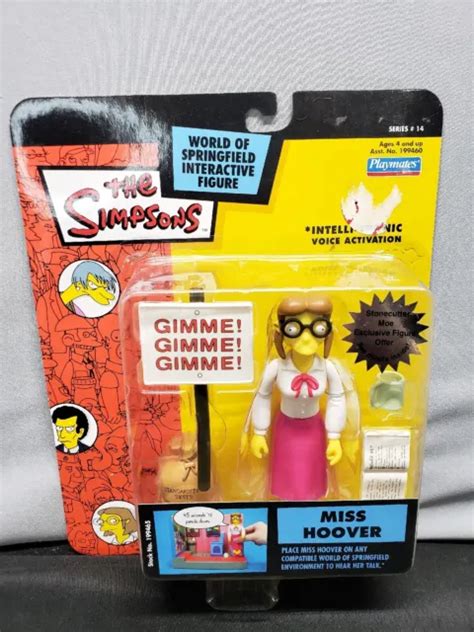 The Simpsons Miss Hoover World Of Springfield Action Figure Playmates Nib 1399 Picclick