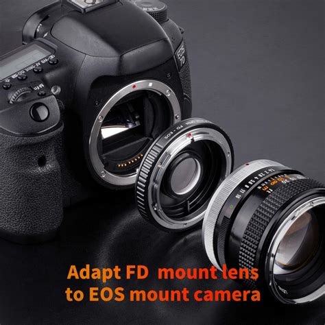 kandf concept m13131 canon fd lenses to canon eos ef lens mount adapter with optic glass kentfaith