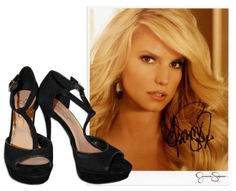 lot detail jessica simpson worn high heels d orsay style from her own brand name shoe line