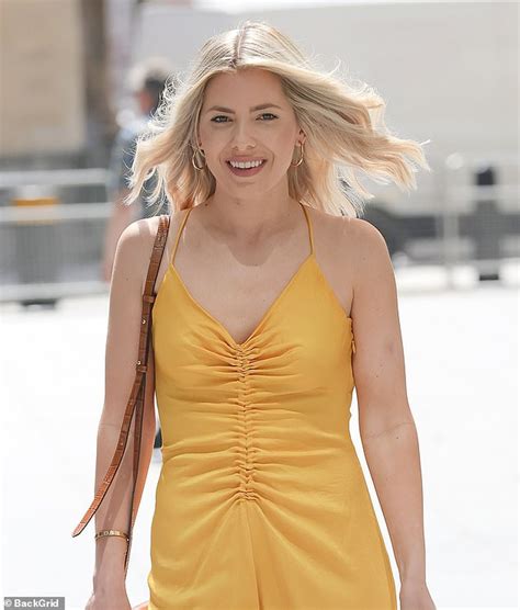 Mollie King Turns Heads In Plunging Sunshine Yellow Dress As She Makes