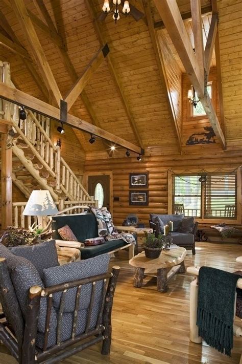 Pin On Log Home Great Room Design