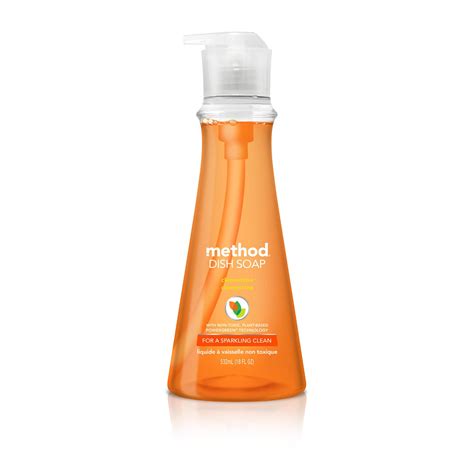 Method Dish Soap Pump Clementine 18 Ounce Pack Of 6
