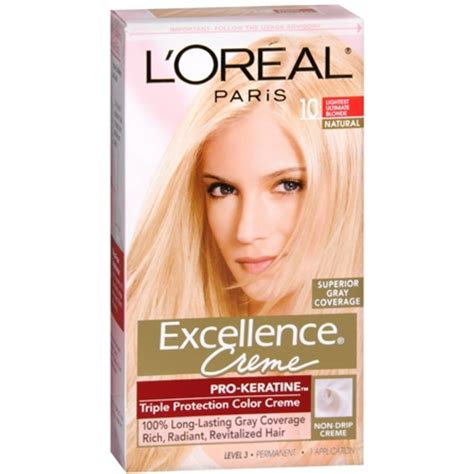 Loreal Paris Excellence Creme Haircolor Lightest Ultimate Blonde 10 1 Ea