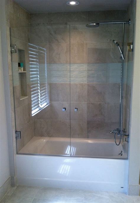 Upgrade to one of these for free: FRENCH SHOWER DOORS: Mount a swing door on each wall to ...