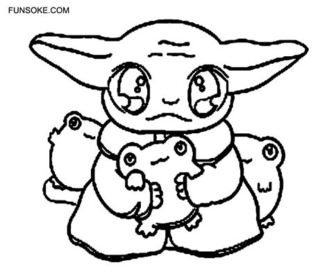 Baby Yoda Coloring Pages Coloring Home