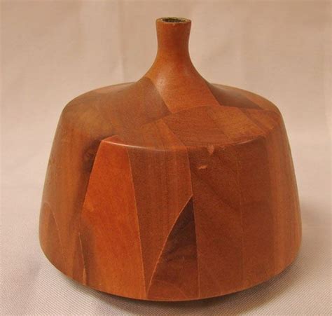 Mid Century Turned Wood Bud Vase By Osolnik Originals Bud Vases Wood