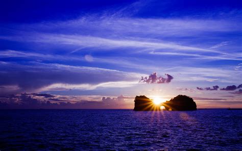 Sea Aeyaey Water Sky Sun Sunset Landscape Ocean Wallpapers Hd
